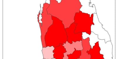 Шриланкска картата на населението 