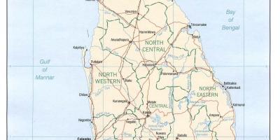 Шри Ланка на GPS картата онлайн