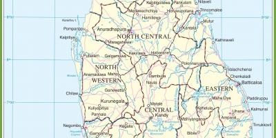 Карта На Шри Ланка