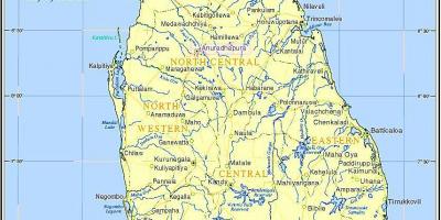 Шри Ланка на влак мрежова карта